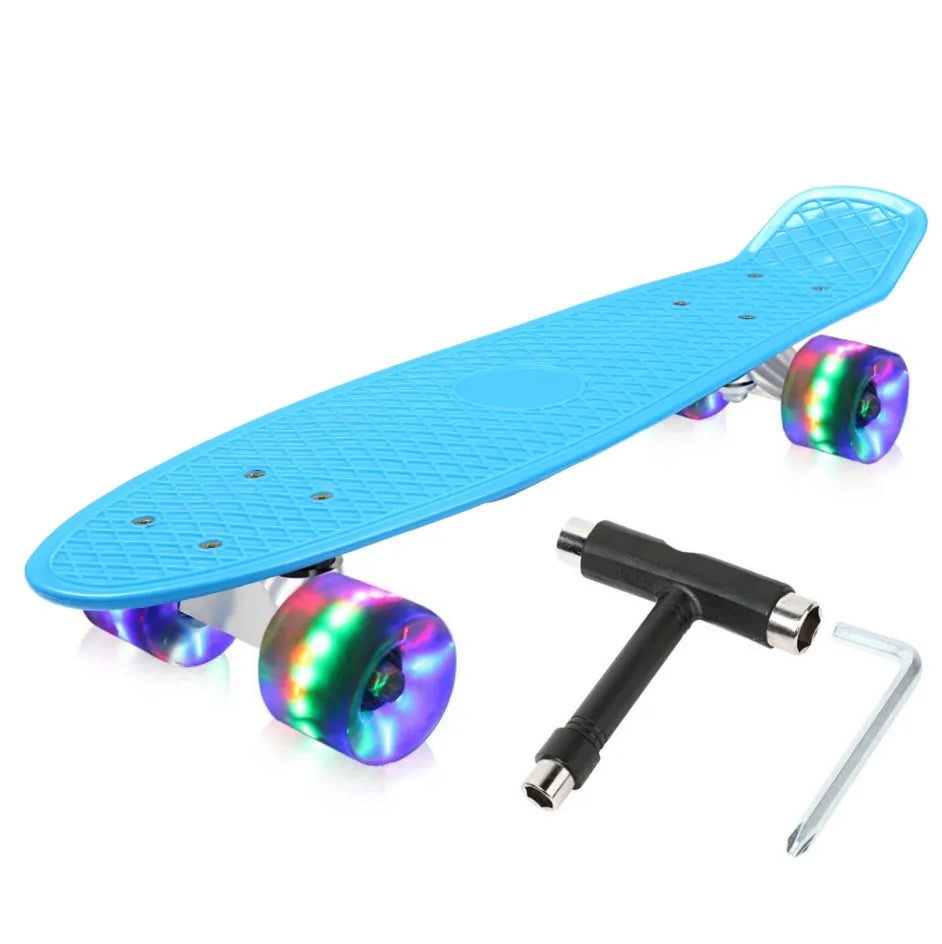 22 Inch Skateboard 4-Wheel Single-Warp