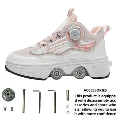 Fashion Automatic Sneakers With Wheels Unisex Skating Sports Shoes