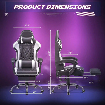 Ergonomic High Back Video Game Chair with Swivel S