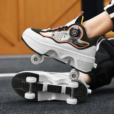 Fashion Automatic Sneakers With Wheels Unisex Skating Sports Shoes