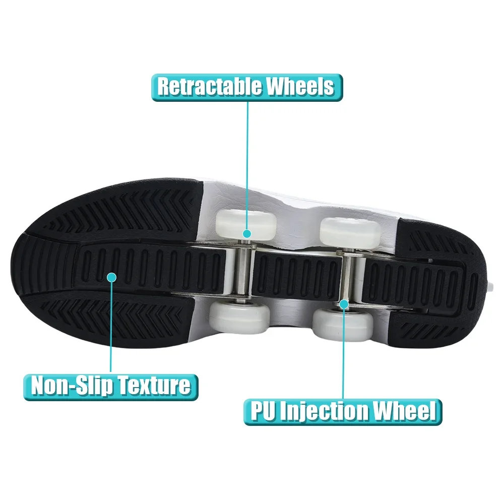 Fashion Automatic Sneakers With Wheels Unisex Skating Sports Shoes