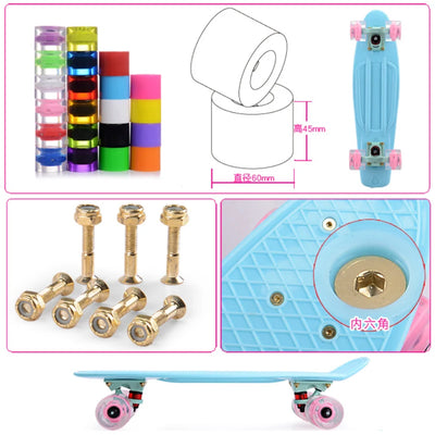 22 Inch Skateboard 4-Wheel Single-Warp